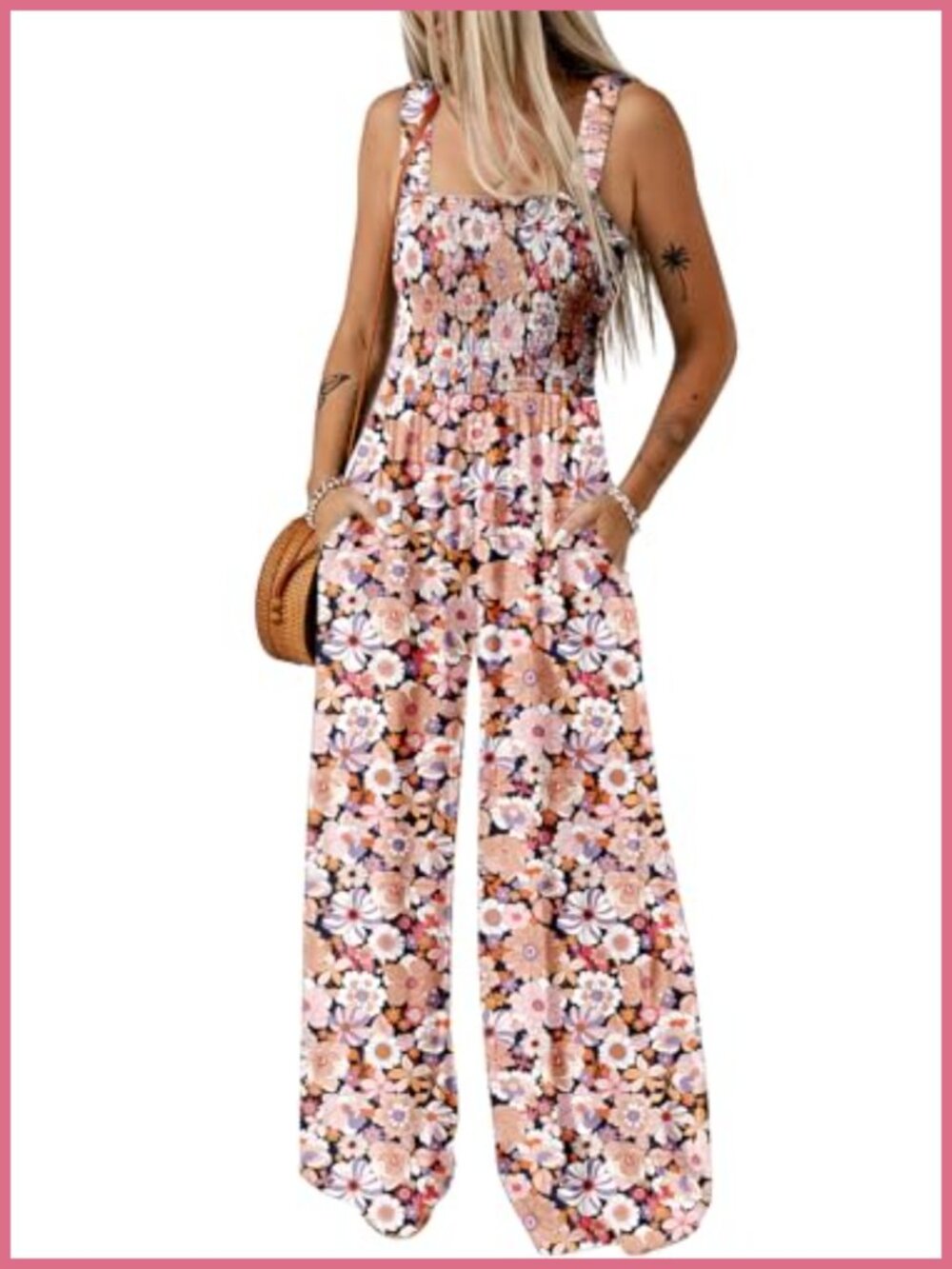 Dokotoo Women's Sleeveless Wide Leg Jumpsuit One Piece Romper
